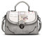 SilteD Damen-Elegante Tote-Crossbody-Handtasche aus PU-Leder, Grau, L