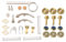 Yibuy Abalone Shell Trompete Finger Tasten & Stangen & Trompete Drain Ventil Schlüssel Set