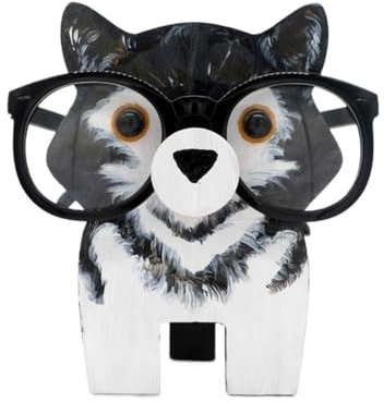 Porte Lunettes Animalier Support de lunettes d'animaux 3D, sculpture de dessin animé mignon, présentoir de lunettes de soleil, étagère de lunettes, support de bijoux en bois, vitrine ( Color : Wolf )