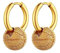 Bestyle Ohrringe für Herren mit Basketball Anhänger Creolen Damen Ohrhänger aus Edelstahl Nickelfrei Ohrschmuck als Geschenk zum Geburtstag, Weihnachten, Valentinstag Gold