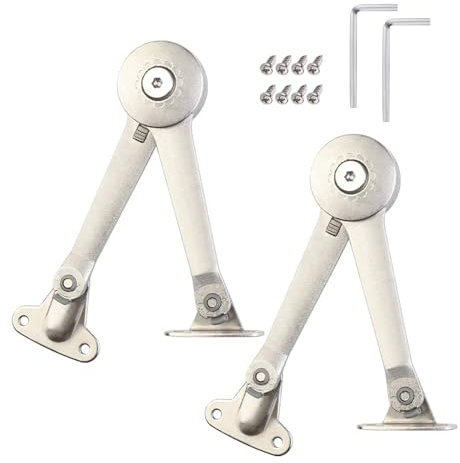 Marstey Kitchen Cabinet Hinges, 2pcs Cupboard Hinges Folding Doors Hinge with Screws, Soft Close Hinges Cold Rolling Hinge for Kitchen Cupboard Doors, Wardrobe Door, Bathroom Cabinet Hinges