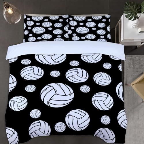 Haikyuu Bettwäsche 135x200 cm Weiche Mikrofaser Einfach Bettwäsche-Set mit Reißverschluss 3 Teilig Bettbezüge mit 2 Kissenbezug 80x80 cm