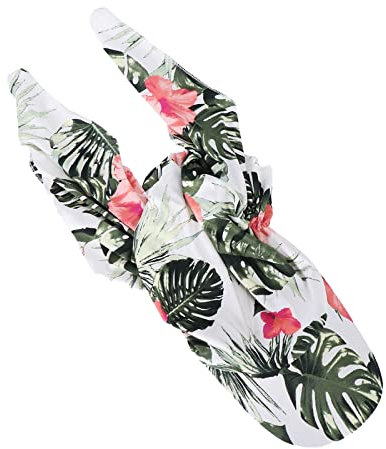 Damen Bandana mit Schirm Haarband Sommer Sonnenhut Kopftuch Visor Strand Cap Bandana Sonnenschutz Mütze Beige Einheitsgröße