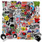 102 Stück Coole Punk Aufkleber, Musikband Aufkleber, Vinyl Sticker Set, für Laptop Skateboard Koffer Helm Auto Fahrrad Handy, Wasserfest Graffiti Stickers für Kinder Teenager Erwachsene
