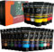 PENTRISTA Peinture Acrylique 6 Tubes 75ml Set de Peinture de Qualité Artiste, Brillantes pour Peinture sur Toile Papier Bois Pierre Idéal pour les Débutants et les professionnels