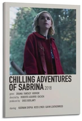 larn Filmposter Chilling Adventures of Sabrina TV-Serie, Raumdekoration, ästhetisches Poster, künstlerisches Poster für Schlafzimmer, Wohnzimmer, Wände, 30 x 45 cm, Rahmenstil
