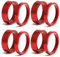 YATEICBC 8 x Fahrrad Gabel Spacer, Fahrrad Front Bar Spacer, Handlebar Stem Spacer, Aluminium Mountain Road Bicycle Carbon Fibre Spacer (Rot)