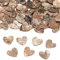 HERZONE 100pcs Streudeko holz Herze 3cm für Hochzeit & Party aus Birkenholz - Zubehör für DIY-Projekte - Naturholzscheibchen zum Basteln (herz 3cm /100pcs)