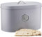 Cooks Professional Bread Bin | Modern Stylish Kitchen Countertop Labelled Metal Storage Canister | Breathable Container Box for Loaves, Pastries, Rolls | Grey & Silver