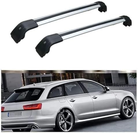 CaoYH Dachgepäckträger Dachträger Kompatibel Für Audi A6 Avant 2011-2018 Transport Einer Dachbox Fahrradträger Aluminium Dachträger Relingträger