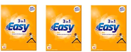 Easy 3-in-1 Bio Laundry Powder with Fabric Softener and Easy Iron, 884g, 13 Washes