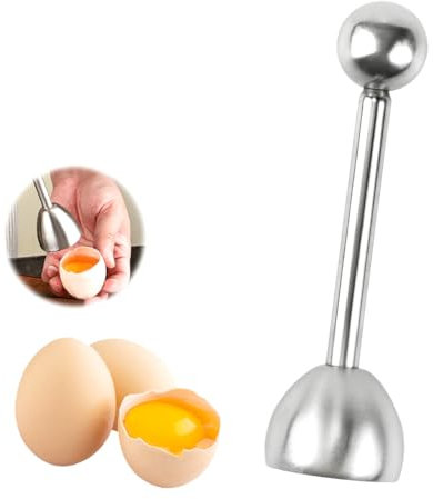Eierköpfer Edelstahl, Eieröffner mit Kugel, Robuster Eierschalenöffner für Rohe und Gekochte Eier, Eierschneider Aus Edelstahl Vielseitiger Zeitsparend Langlebiges Küchenwerkzeug