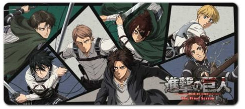 Grupo Erik XXL Mouse Pad - Attack On Titan Gifts | Gaming Desk Mat 31.5 x 13.8 inches, Non-Slip Rubber Keyboard & Mouse Mat Large | Gaming Gifts Gamer