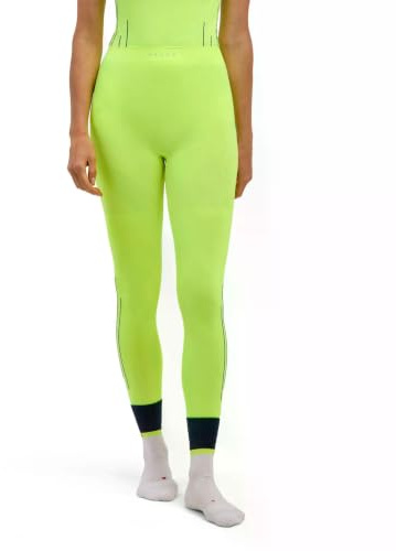 FALKE Damen Baselayer-Hose Warm Trend Long W Ti Funktionsmaterial schnelltrocknend 1 Stück, Gelb Lightning 1690, S