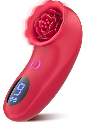 Wakelust Rosen-Vibrator Sex Spielzeug für Frauen, Nippel/Brustwarzen- Klitoris- Anal Stimulation, Klitoris Stimulator mit 9 Vibrations Modi, Solo- oder Paar-Spiel, Rosen Sexspielzeug