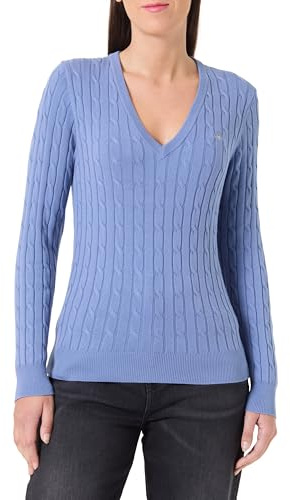 GANT Stretch Cotton Cable V-Neck