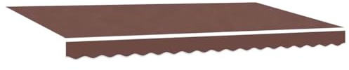 vidaXL Markisenersatzstoff Braun 380 x 195 cm Polyester