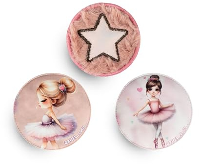 Belmil Patches mit Klettverschluss Set 3-teilig- kompatibel mit Schulranzen Comfy/Smarty (Ballerina Rose)