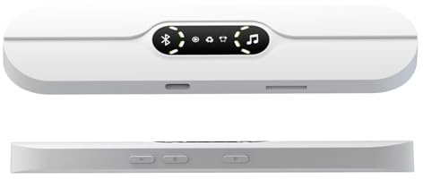 borotess Pillow Speaker for Side Sleepers, Bluetooth Bone Conduction Under Pillow Speaker with 3D White Noise & Sleep Timer, Portable Sleep Aid Gadget, USB-C Rechargeable, White