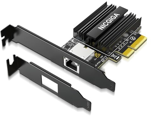 Scheda di rete PCI-e 10G Base-T, Controller Marvell AQC113, Adattatore Ethernet 10Gb NICGIGA Supporto WOL, Scheda NIC 10Gbe Porta RJ45, Windows10/11/Windows Server/Linux
