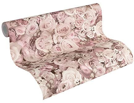 A.S. Création de 831 143,9 cm non tissé Motif Line Urban Flowers Papier peint – Multicolore
