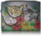 Anna by Anuschka Damen Three Kittenstres Gatitosdrei Clutch-Geldbörse aus echtem Leder, DREI Kätzchen