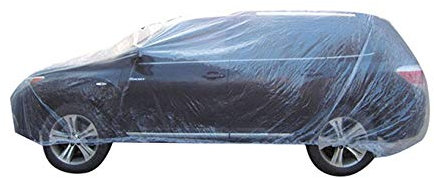 Mintice Klarer Kunststoff Einweg universelle Autoabdeckungen Regen Staub Garage Kunststoff Abdeckung wasserdicht Zwischenlagerung Autoplanen 4.8m*7.5m