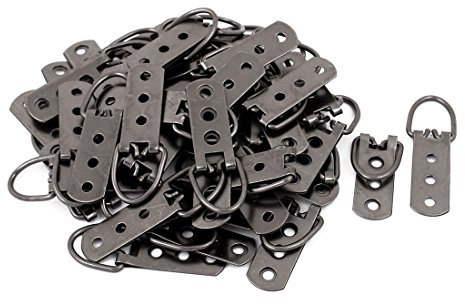 Aexit 60mm x 20mm 3 Löcher D-Ring Bild Bilderrahmen Aufhänger Haken Dunkelgrau 50st (4fc85f02eb3811eb83f5cb53d0360bbd)