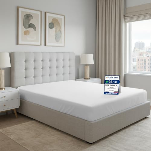Pizuna 100% Cotton Small Double Fitted Sheet White 400 Thread Count | Long Staple Cotton Fitted Bed Sheet 4ft, 120x200 cm, Sateen Weave 40cm Bedsheet 1pc