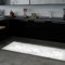 CREARREDA Läufer Teppich Küchenteppich White Marble 50x180 Isolierend, feuerhemmend, Kratzfest, hypoallergen, leicht zu waschender Vinyl Teppich. Komplett in Italien hergestellt