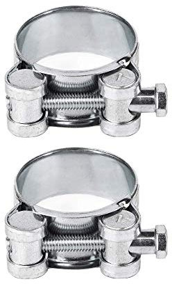 Paquete de 2 abrazaderas de tubo de 26 – 28 mm con refuerzo fuerte para tubos (2)