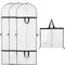 Niviy 60x180 cm Kleidersack Lange Hochwertiger Kleidersäcke, Transparent Atmungsaktiver Stoff, für Anzüge Kleider Mäntel Sakkos Hemden Abendkleider Anzugsack Aufbewahrung schwarz 3 Stück