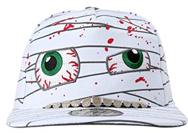 True Heads Halloween Party Mummy Zombie White Fancy Dress Costume Snapback Baseball Cap