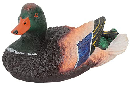 Kuuleyn Ente Skulptur, Tier Ornament, Simulation Wasser Schwimmende Ente Skulptur Ornament Kunstharz Artware Brunnen Teich Dekoration Outdoor-Statuen