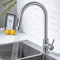 ONECE Grifo Cocina Extraíble con 2 Modos, Mezclador de Fregadero con Caño Giratorio 360°, Grifería Monomando con Ducha, Aireador Extraíble, Acero Inoxidable 304, Sin Plomo