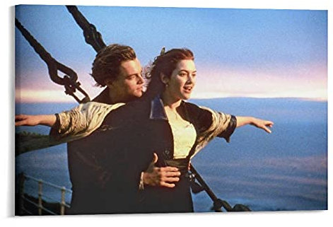 Titanic Filmposter IKate Winslet und Leonardo DiCaprio Druck, Fotokunst, Malerei, Leinwand, Poster, Heimdekoration, Schlafzimmer, moderne Dekoration, Poster, Geschenke, 60 x 90 cm