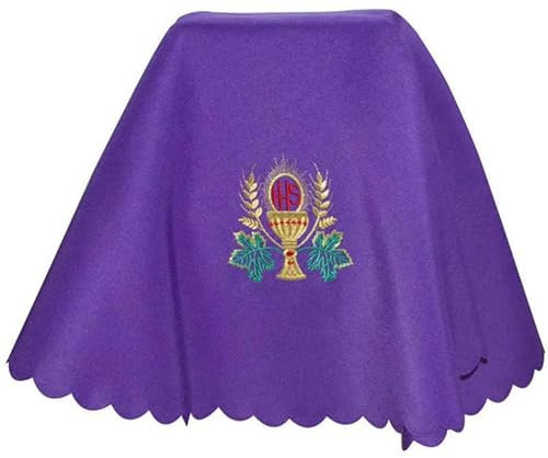 BLESSUME Church Mass Altar Cloth Chalice Pall Chalice Veil (Purple)