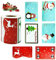 Aufkleber für Geschenk, OLRWSLG 1 Rolle Geschenkaufkleber Weihnachten 8 * 5cm Adressaufkleber Weihnachten Geschen Sticker 6 Arten Muster Weihnachts Geschenk Aufkleber für Geschenke Scrapbooking
