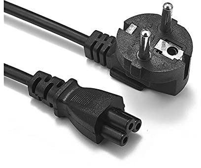 UE Cable del cable de alimentación Euro IEC C5 Cable de extensión de potencia 1.2m 6 pies portátil C.A. Cable de alimentación apto para HP Ajuste para Dell Fit para Lenovo Notebook LG TV Impresora
