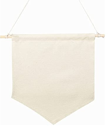 Display Wimpel,Lagerung Fall Abzeichen Leinwand hängende Brosche Pin Organizer, Display Pins Storage Case, Pin Badge Flag Blank Leinwand Wandbanner für Emaille Anstecknadel Sammlung (27,5x30cm)
