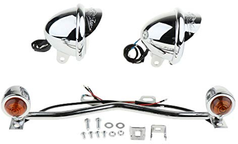 VKMKV Motorrad-Fahrscheinwerfer-Spot-Nebel-Blinker-Lichthalterung for Honda Shadow VT 750 1100 VTX 1300 1800 (Color : Chrome)