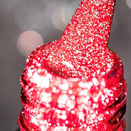 BURANO Reflective Gel Nagellack, UV-Nagellack 7.3ml Reflective Diamond Nail Glitter Gel Polish, Sparkly Sommer Herbst Farbe Gel Polish Holografische Glitter (Red SZ4)