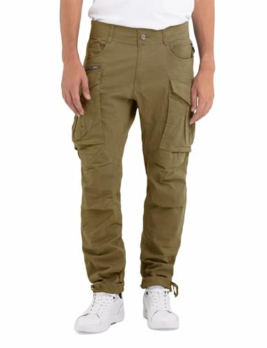 Replay Herren Cargo-Hose Joe Comfort-Fit aus Komfort Baumwolle, Weed Green 535 (Grün), 33W / 30L