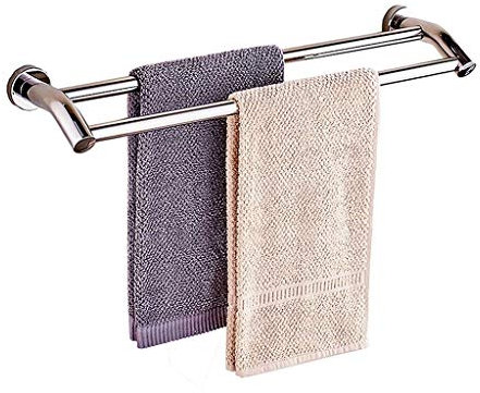 Handtuchhalter, Handtuchhalter, Handtuchhalter, frei gestanzte Handtuchregale, doppelte Handtuchstange, Badezimmer-Toilette, korrosionsbeständig, Nicht leicht zu rosten/70 cm Efficency
