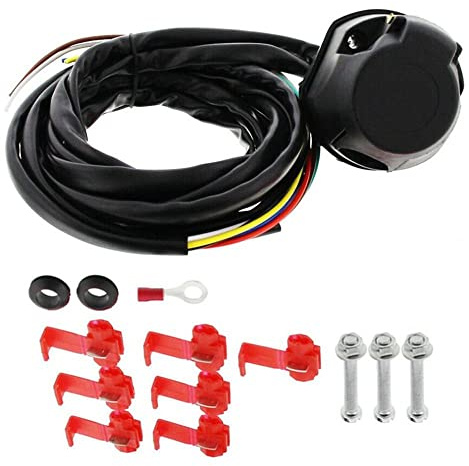 YULLING Kit de Cable de Remolque de 7 núcleos, Juego de enchufes de Remolque, Kit electrónico, arnés de tracción, Gancho de tracción