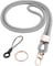 Vicloon Schlüsselband Lang, Nylon Lanyards mit karabiner, Schlüsselbänder Umhängebänder mit Drehbarem Metallclip Abnehmbare Neck Lanyard Langes Handgelenk Paracord(Asche)