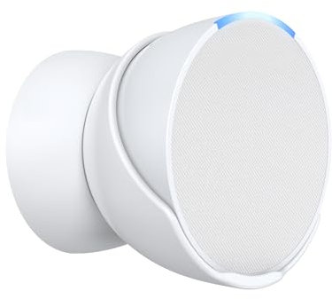 Maxonar Wandhalterung, Platzsparende Halterung, PoP Wandhalterung, Integriertem Kabelmanagement, Kein Bohren Erforderlich, Kompatibel mit Google Nest Speaker, Weiß