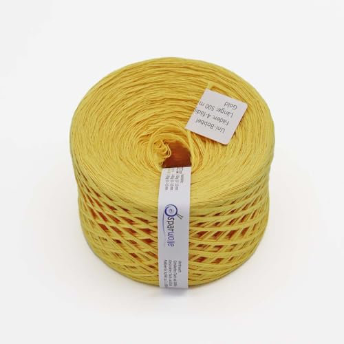 BOBBEL Uni 133g 4-fädig 500m zum Stricken und Häkeln (Gold)