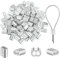 cobee Morsetti per funi da 3 mm, 100 manicotti in alluminio, 3 mm, morsetti a pressione, morsetti a doppia punta, morsetti per fune e cavo da 3 mm (3 mm)