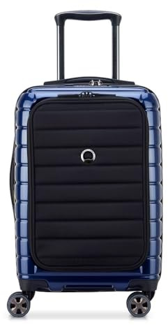 DELSEY Paris - Shadow 5.0 - Hartschalen-Kabinenkoffer 55 cm x 35 cm x 25 cm - 36 L - S - Dunkelblau